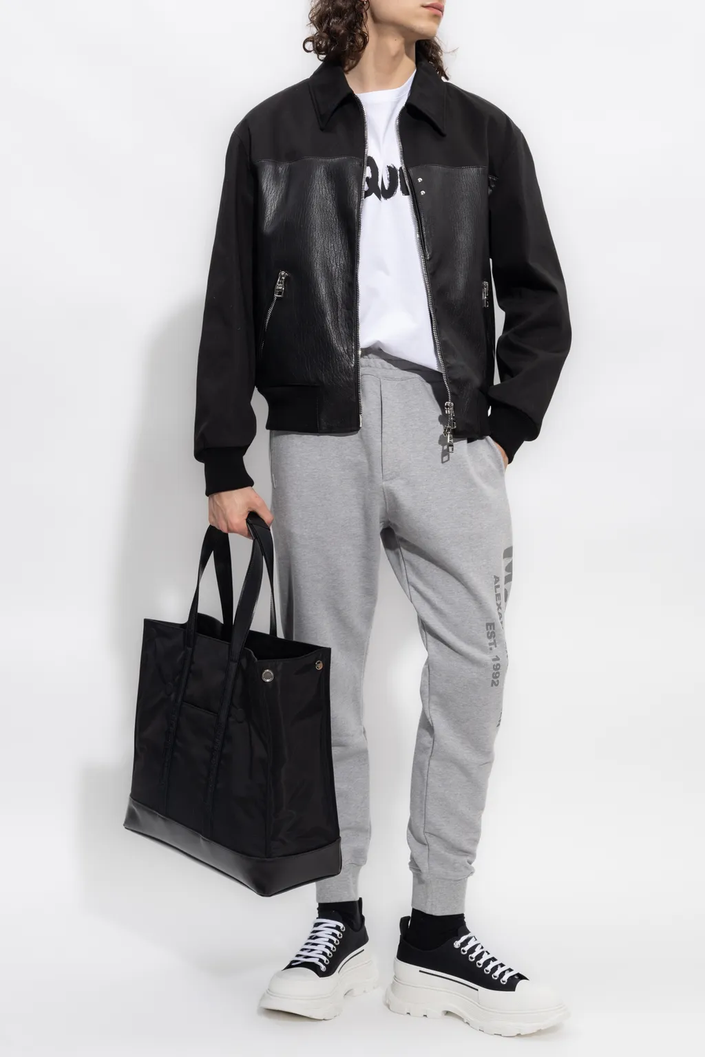 Contrasted Bomber Jacket