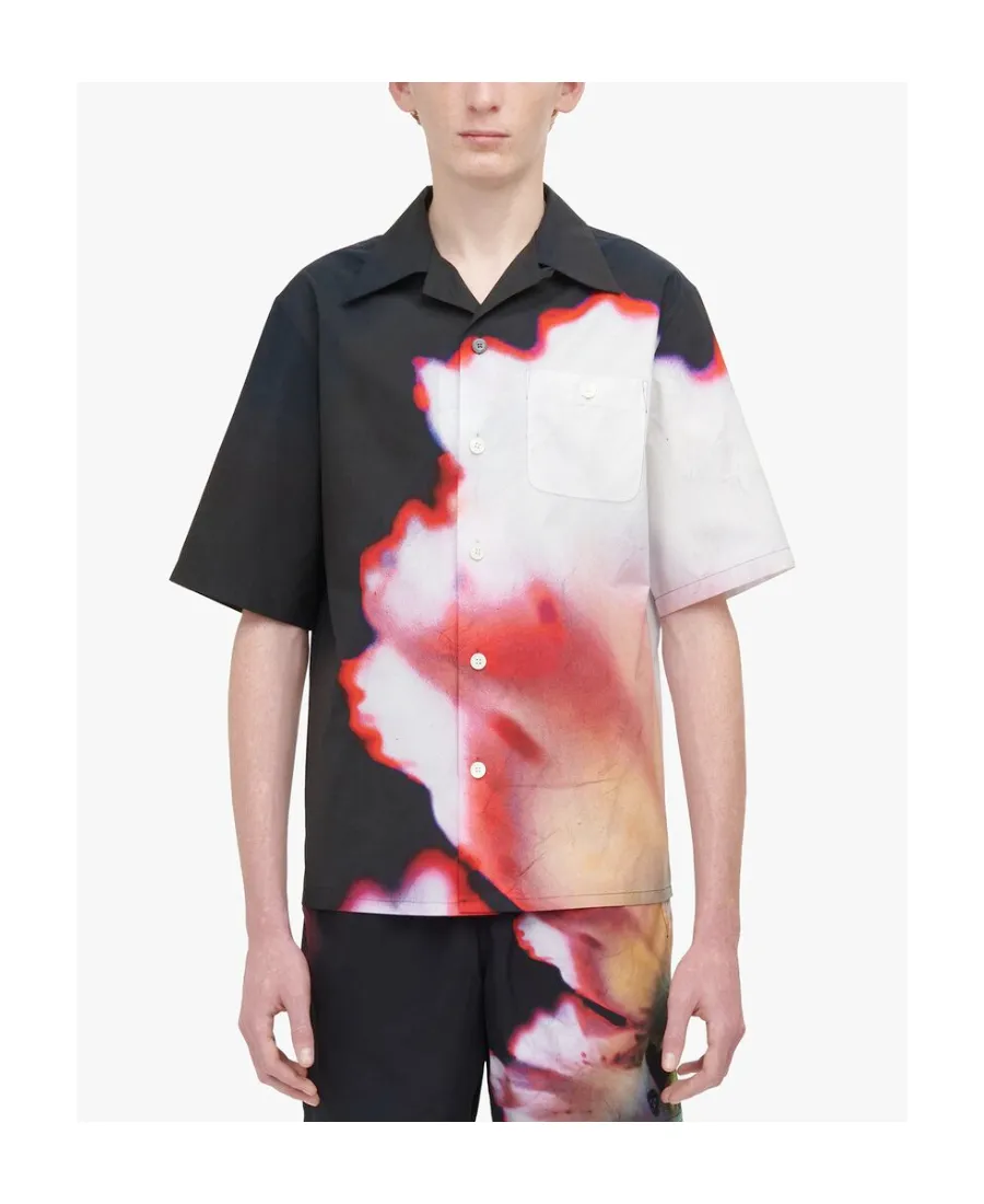 Floral Printed Short-Sleeved Shirt