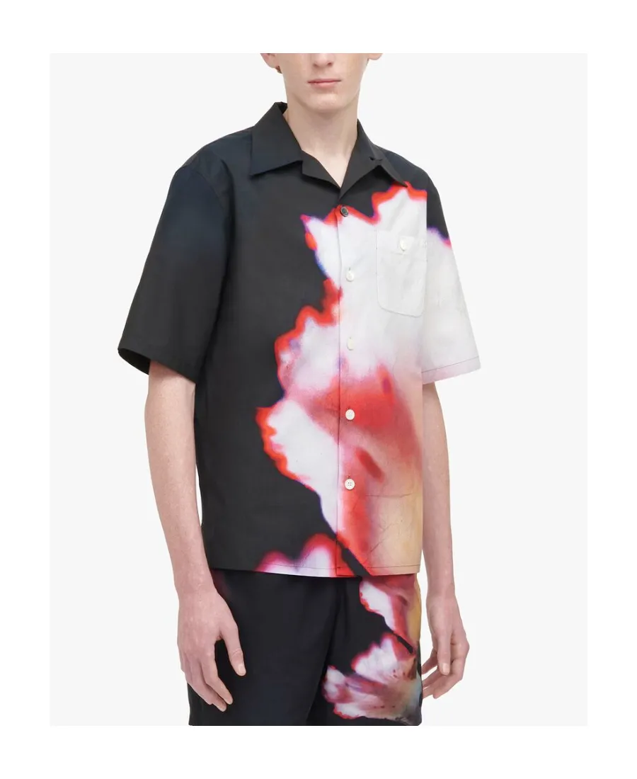 Floral Printed Short-Sleeved Shirt