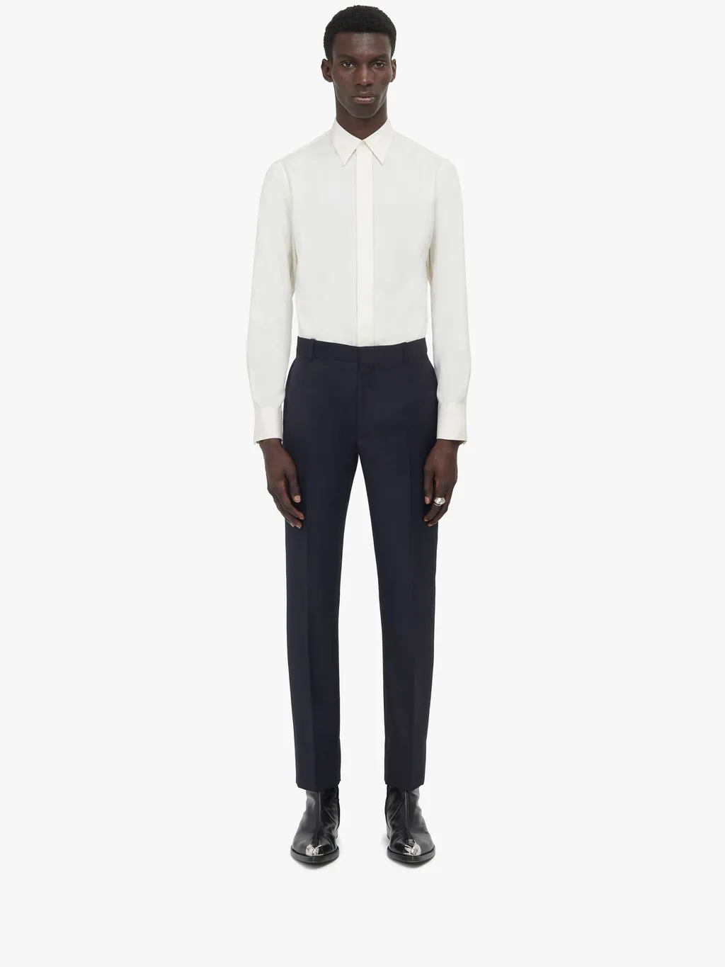 Straight-Leg Tailored Trousers