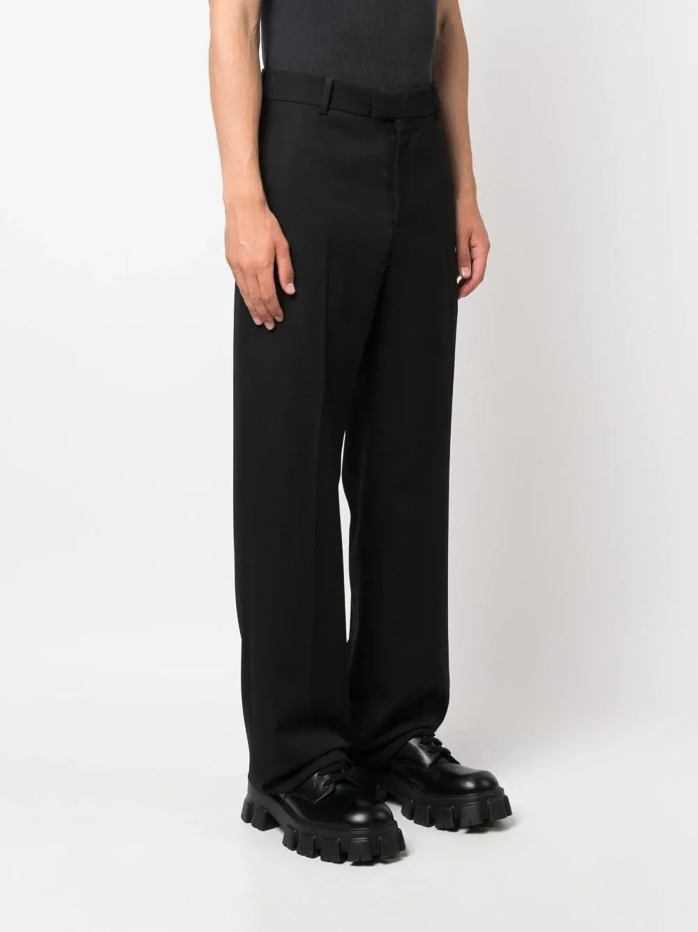 Straight-Leg Wool Trousers