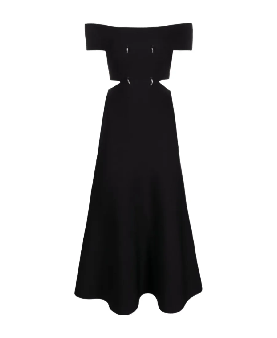 Off-Shoulder A-Line Midi Dress
