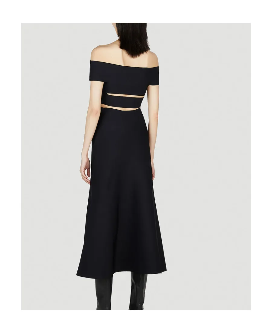 Off-Shoulder A-Line Midi Dress