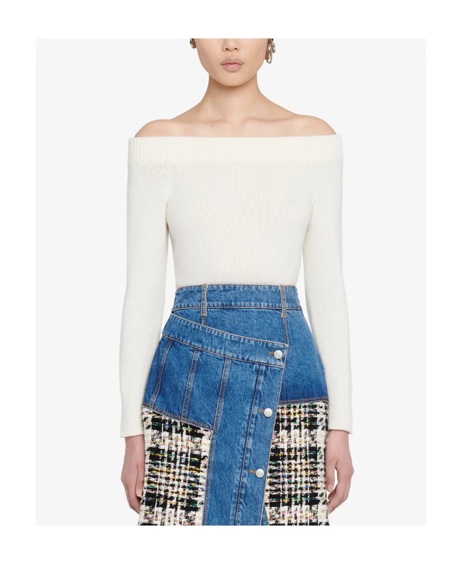 Off-Shoulder Long-Sleeved Jumper