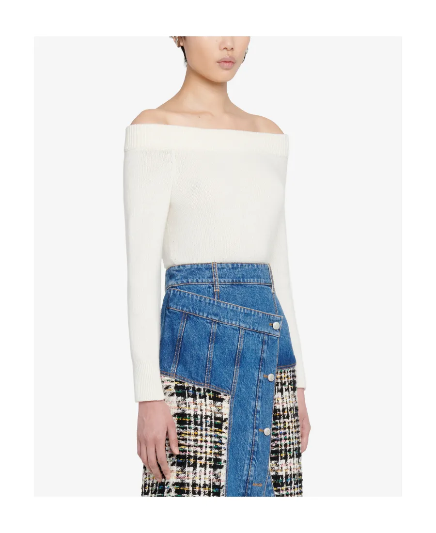 Off-Shoulder Long-Sleeved Jumper