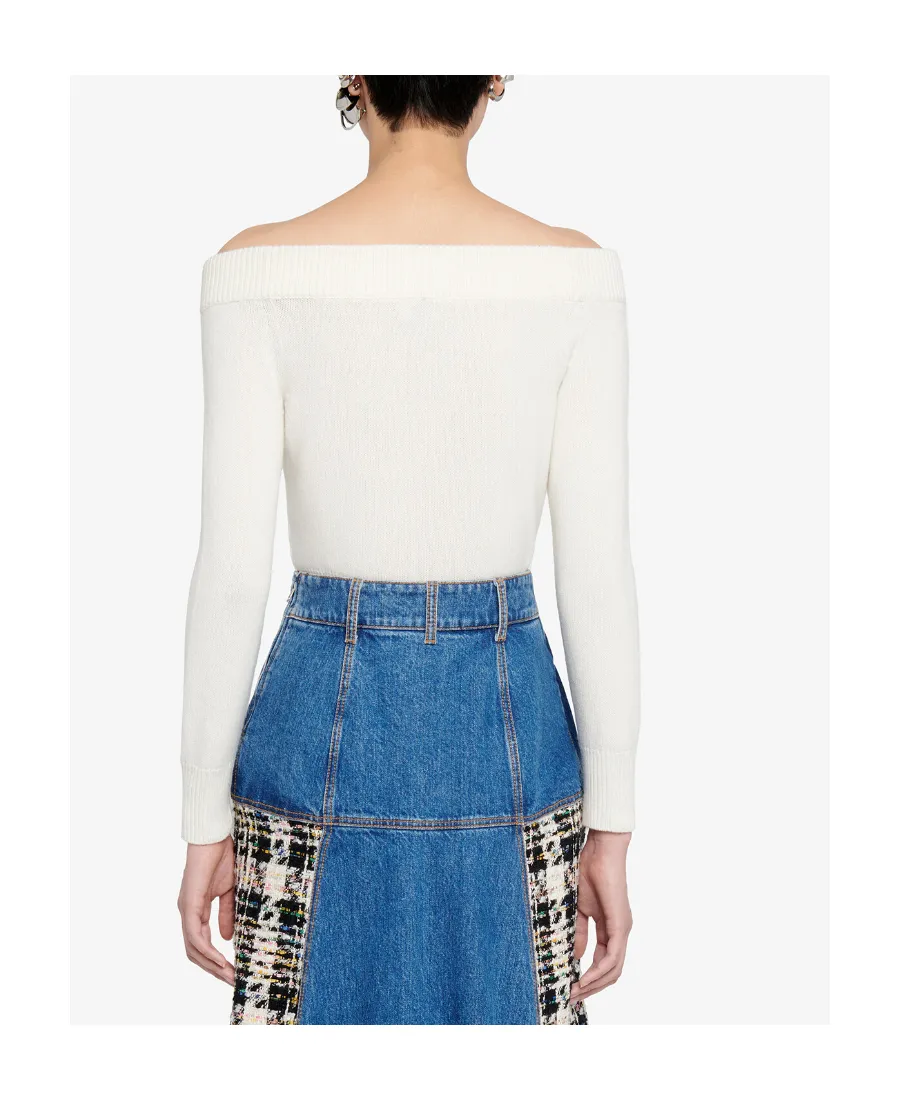 Off-Shoulder Long-Sleeved Jumper