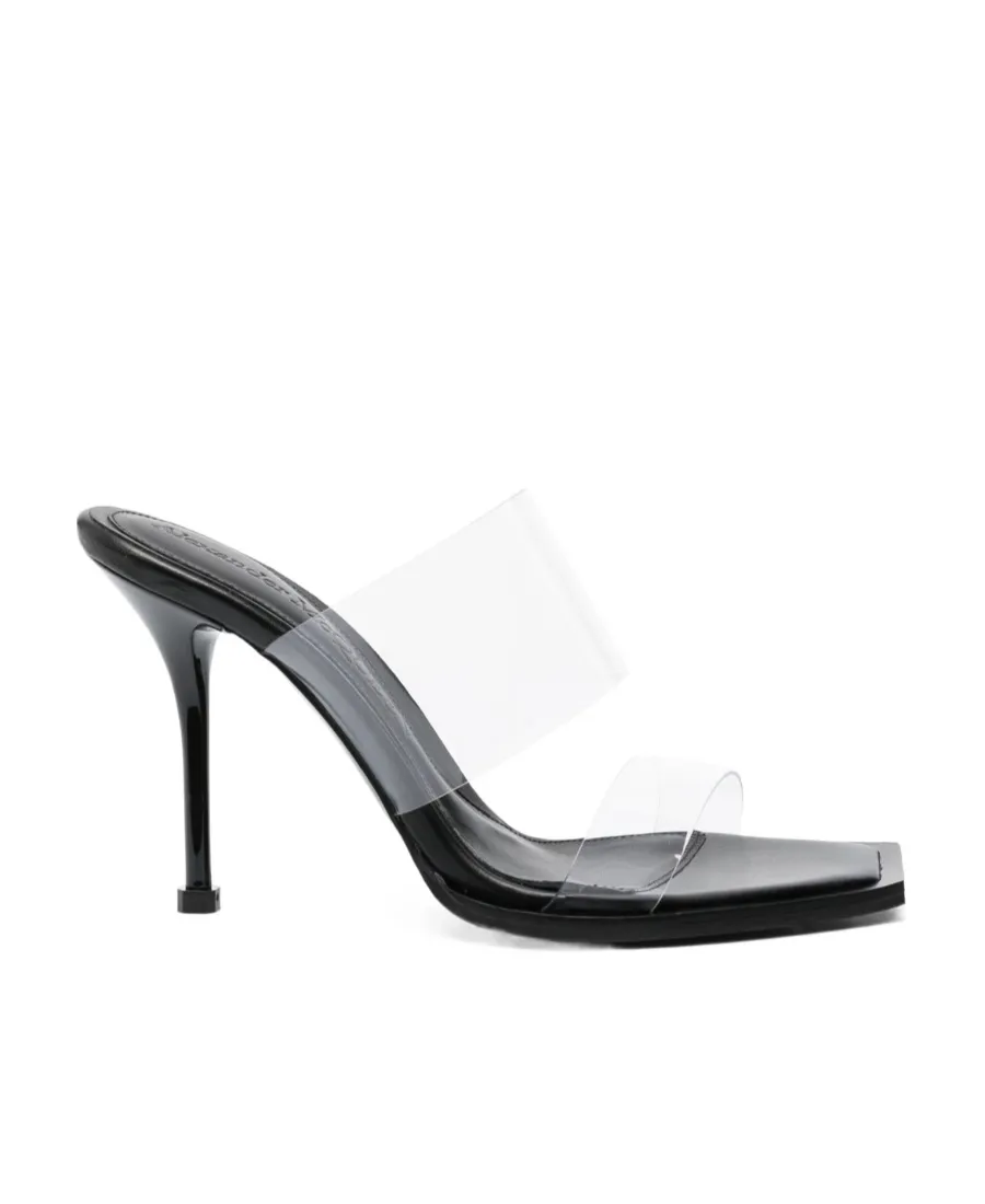 Open-Toe Leather 100Mm Mules