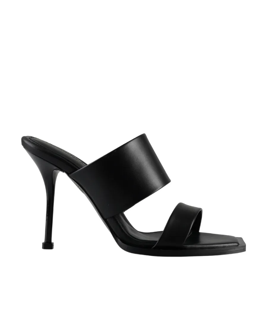 Square-Toe Heeled Sandals