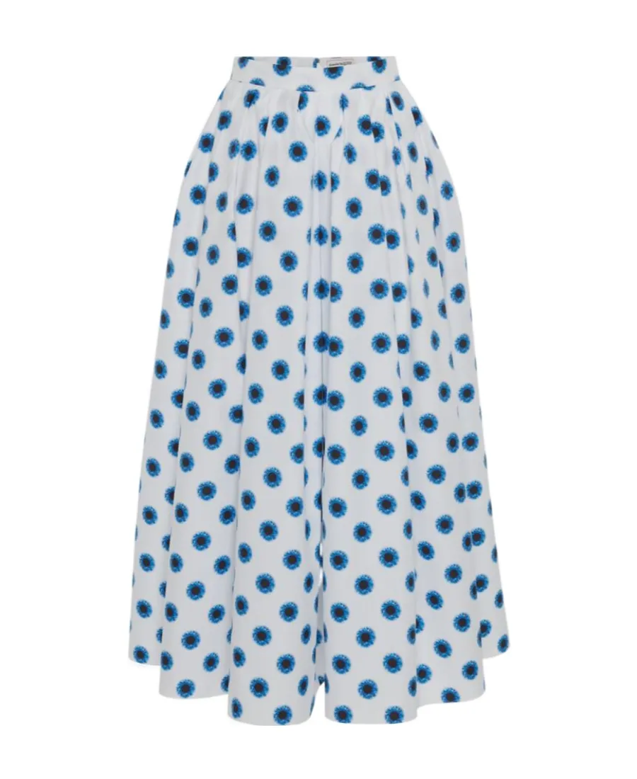 All-Over Floral Printed Midi Skirt