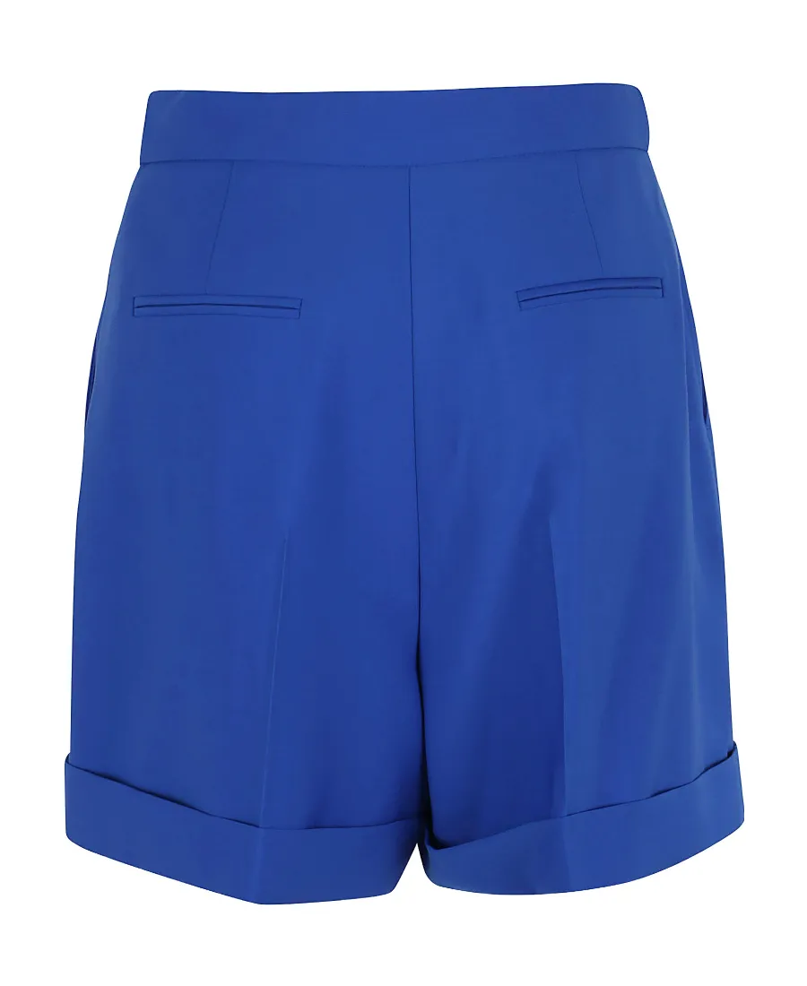 High-Waist Rolled Cuffs Tailored Shorts