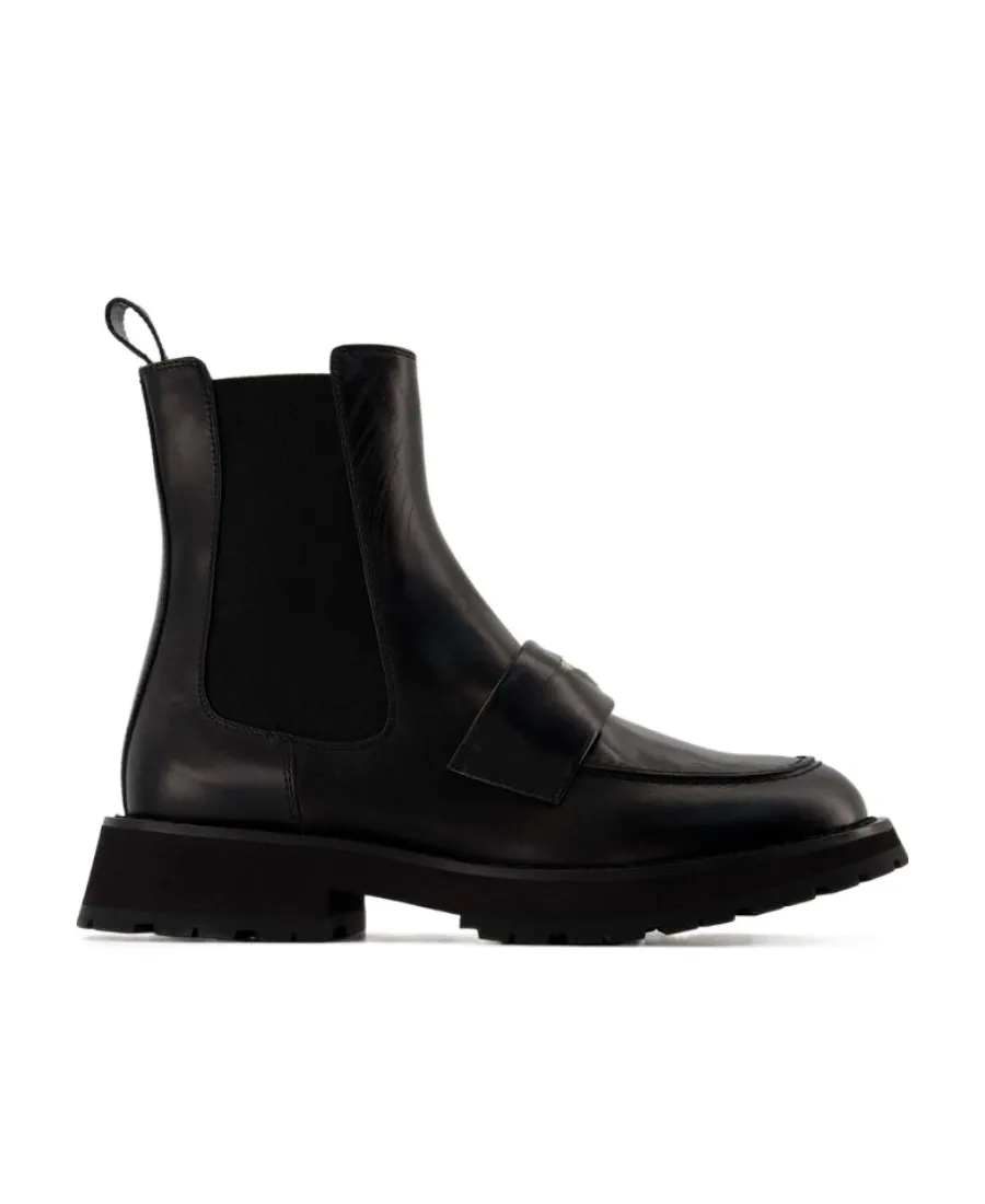 Punk Buckle Pointed-Toe Mules