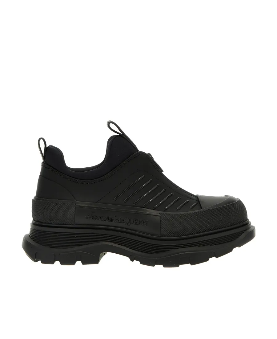 Chunky-Sole Zip-Up Sneakers