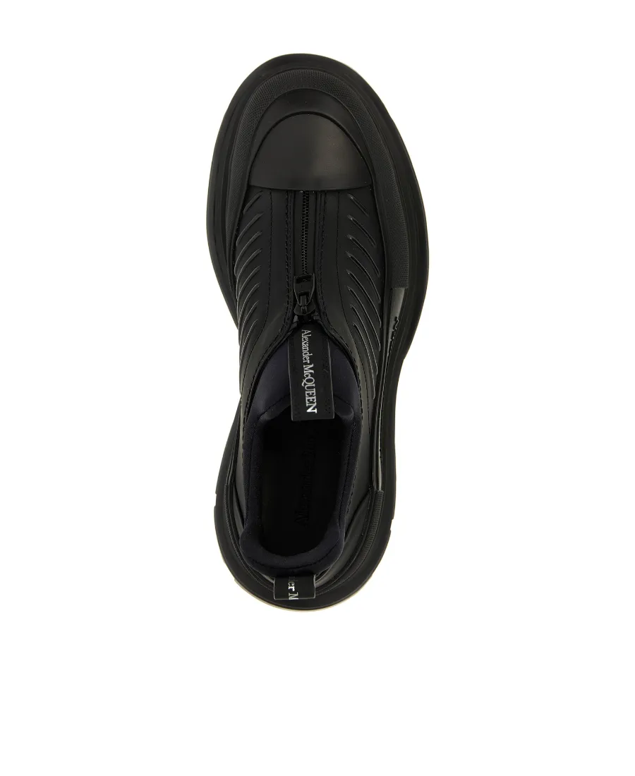 Chunky-Sole Zip-Up Sneakers