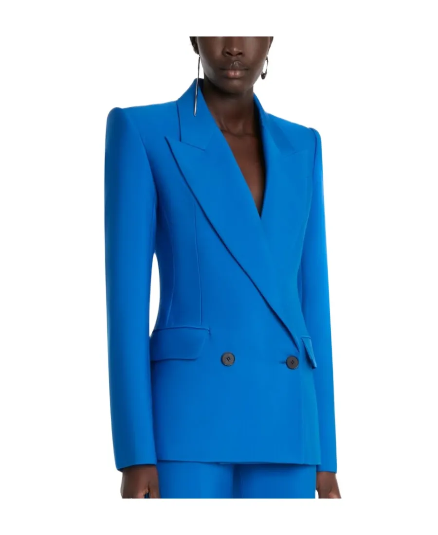 Double-Breasted Long-Sleeved Blazer