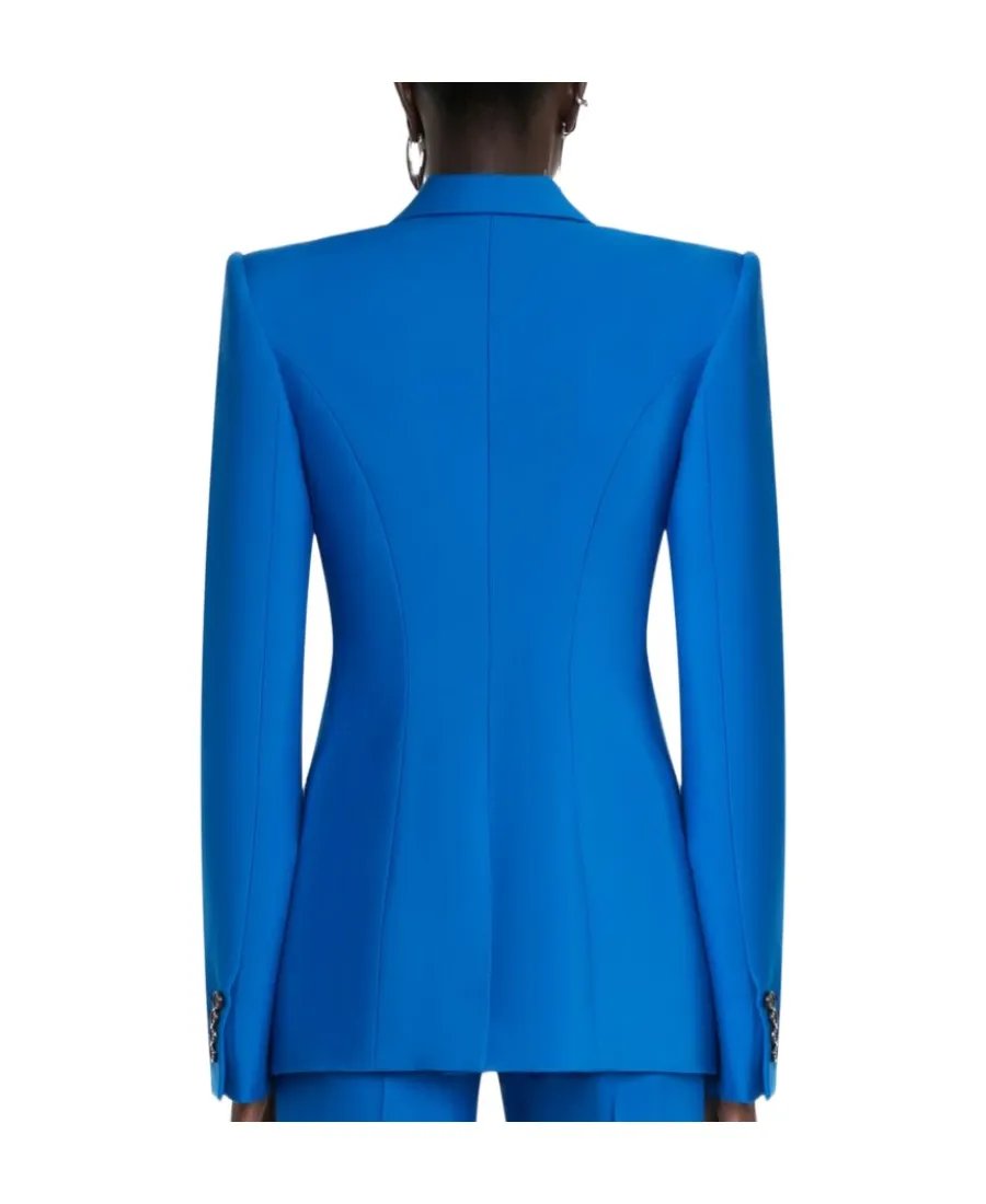 Double-Breasted Long-Sleeved Blazer