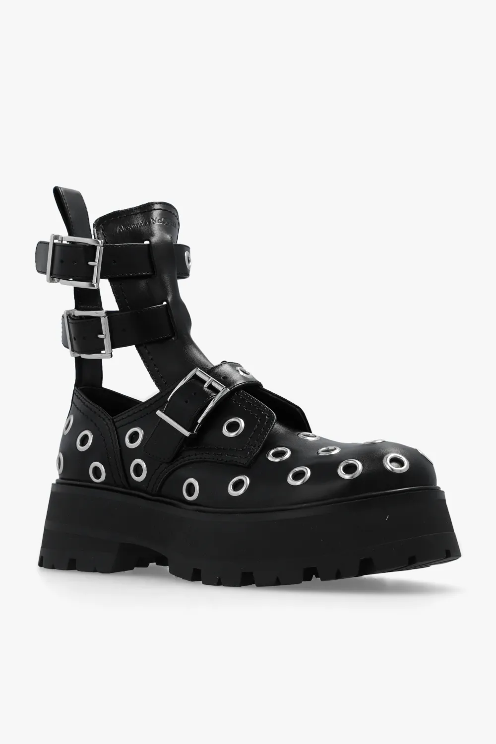 Eyelet Detailed Strappy Boots