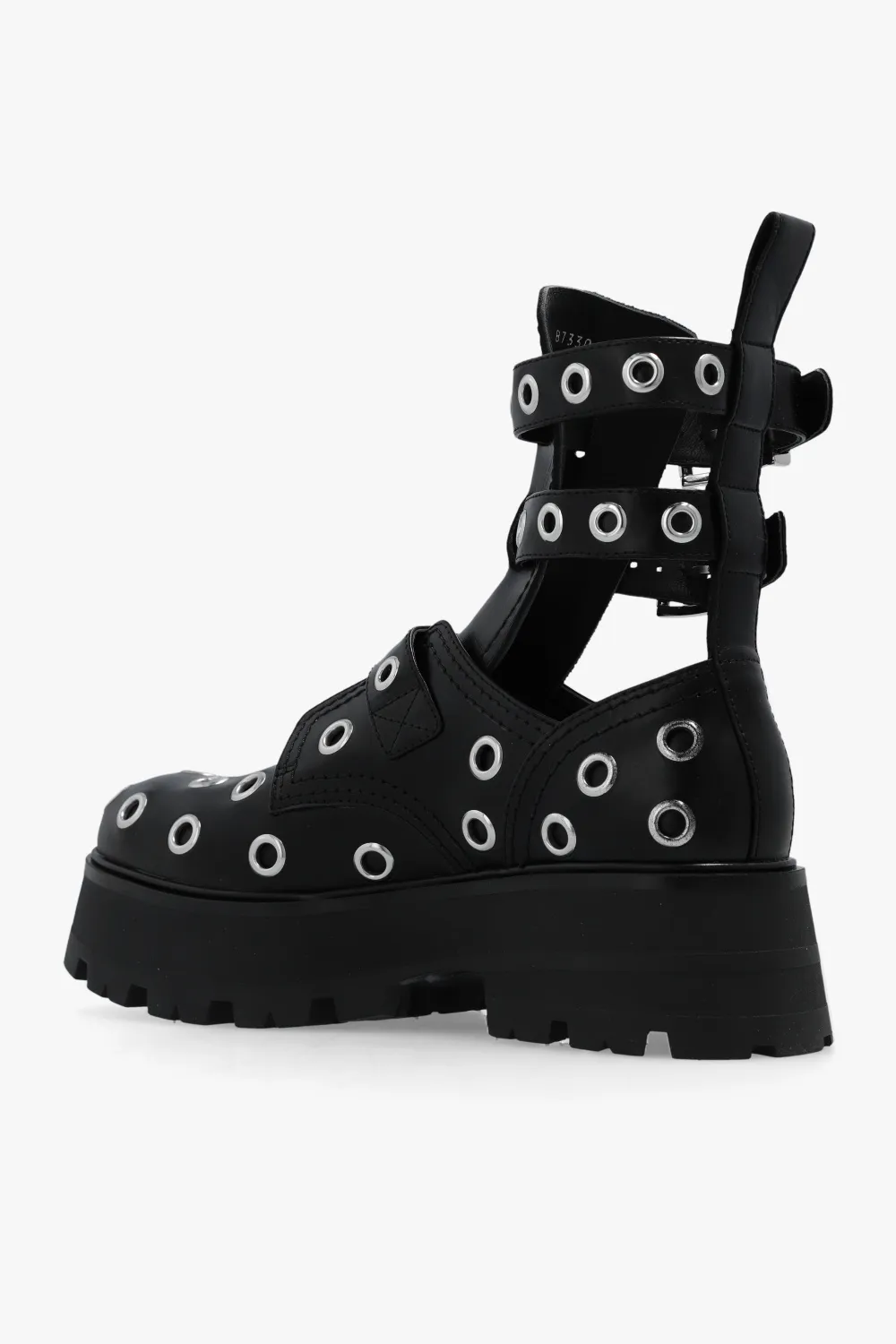 Eyelet Detailed Strappy Boots