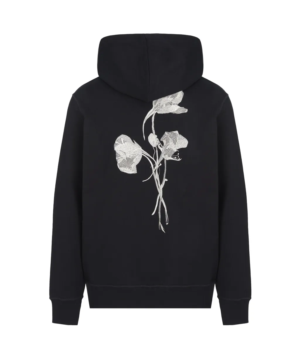 Embroidered Drawstring Hoodie