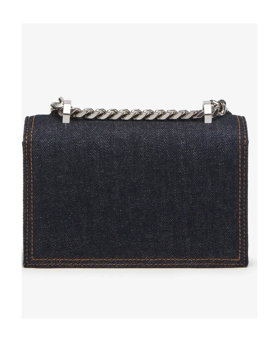 Mini Jewelled Denim Satchel Bag