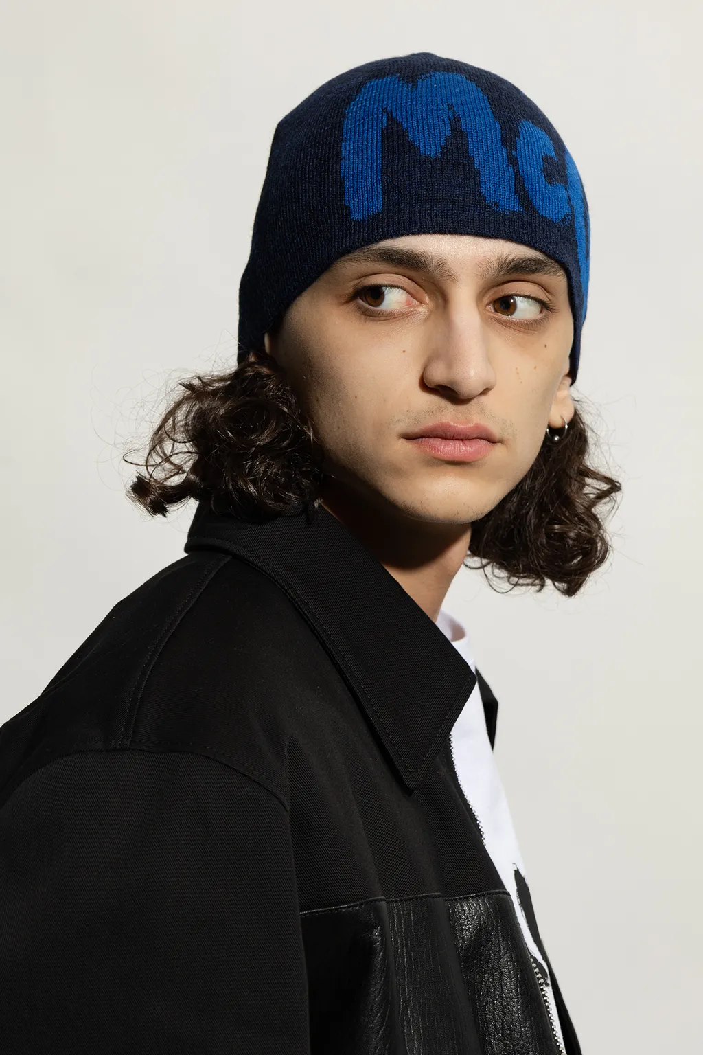 Logo Embroidered Knit Beanie