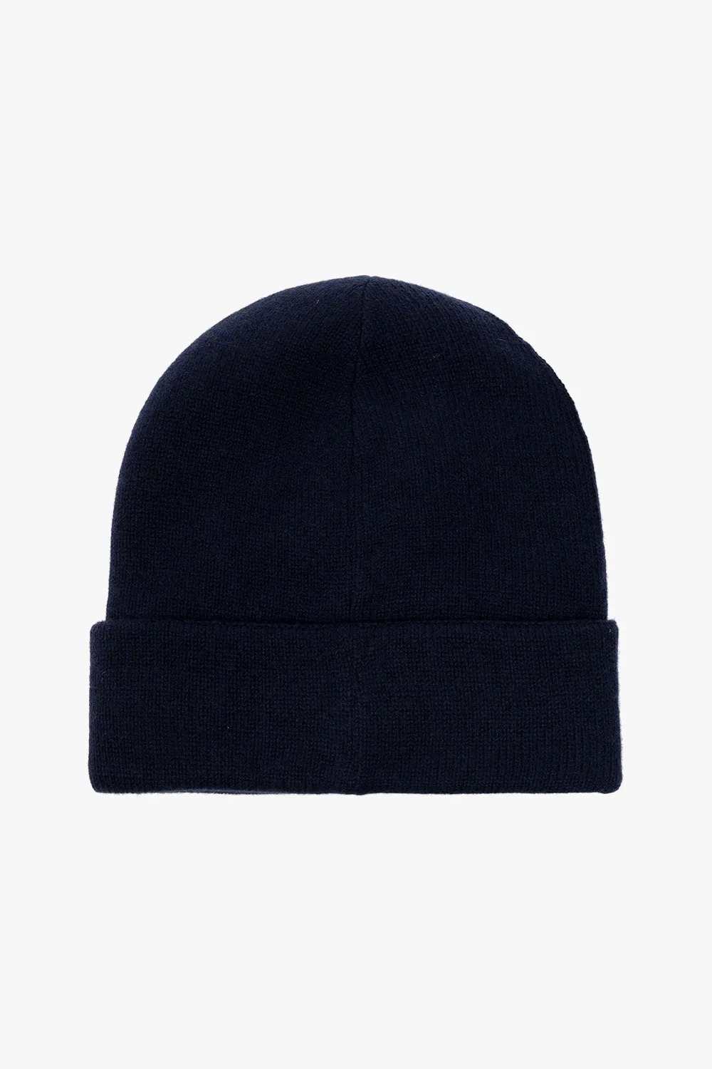 Logo Embroidered Turn-Up Brim Beanie