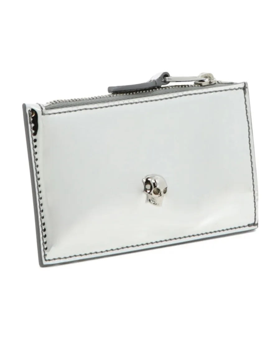 Skull Embellished Zipped Wallet