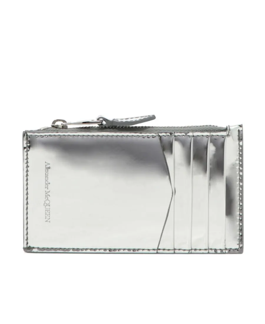 Skull Embellished Zipped Wallet