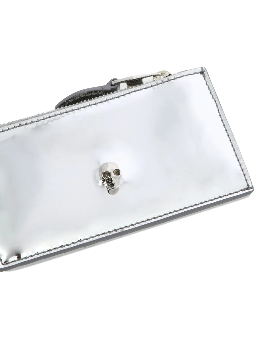 Skull Embellished Zipped Wallet