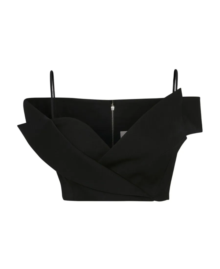 Trompe L'oeil Tailored Crop Top