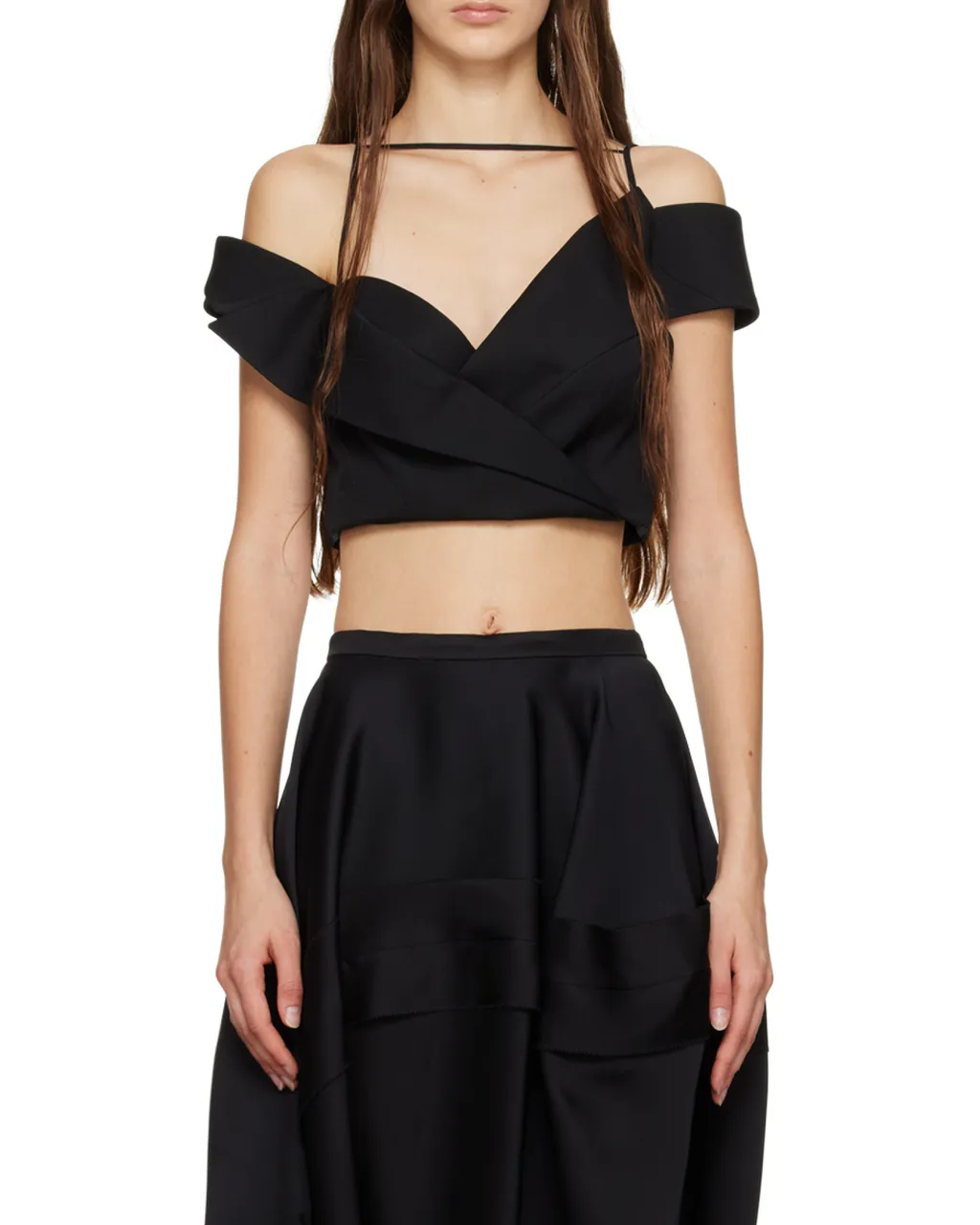 Trompe L'oeil Tailored Crop Top