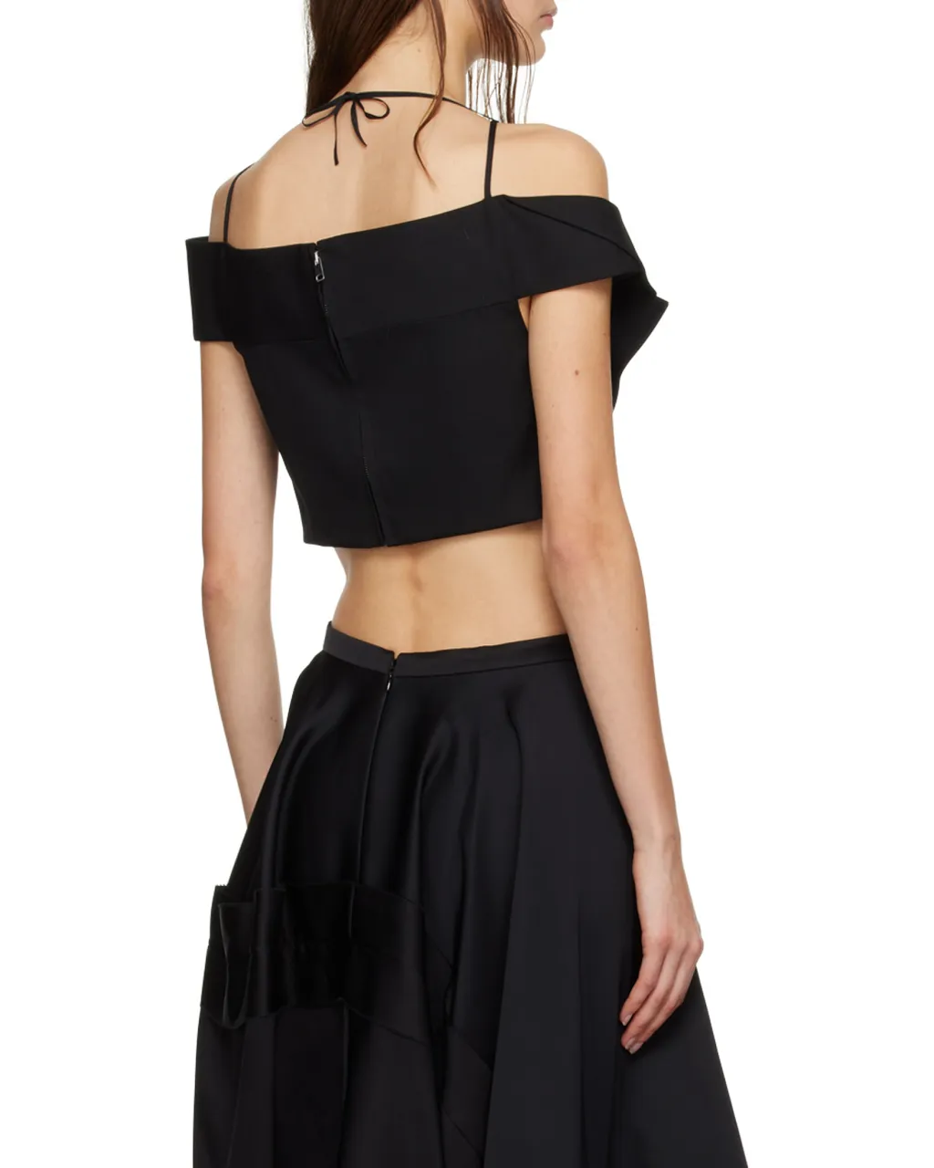 Trompe L'oeil Tailored Crop Top