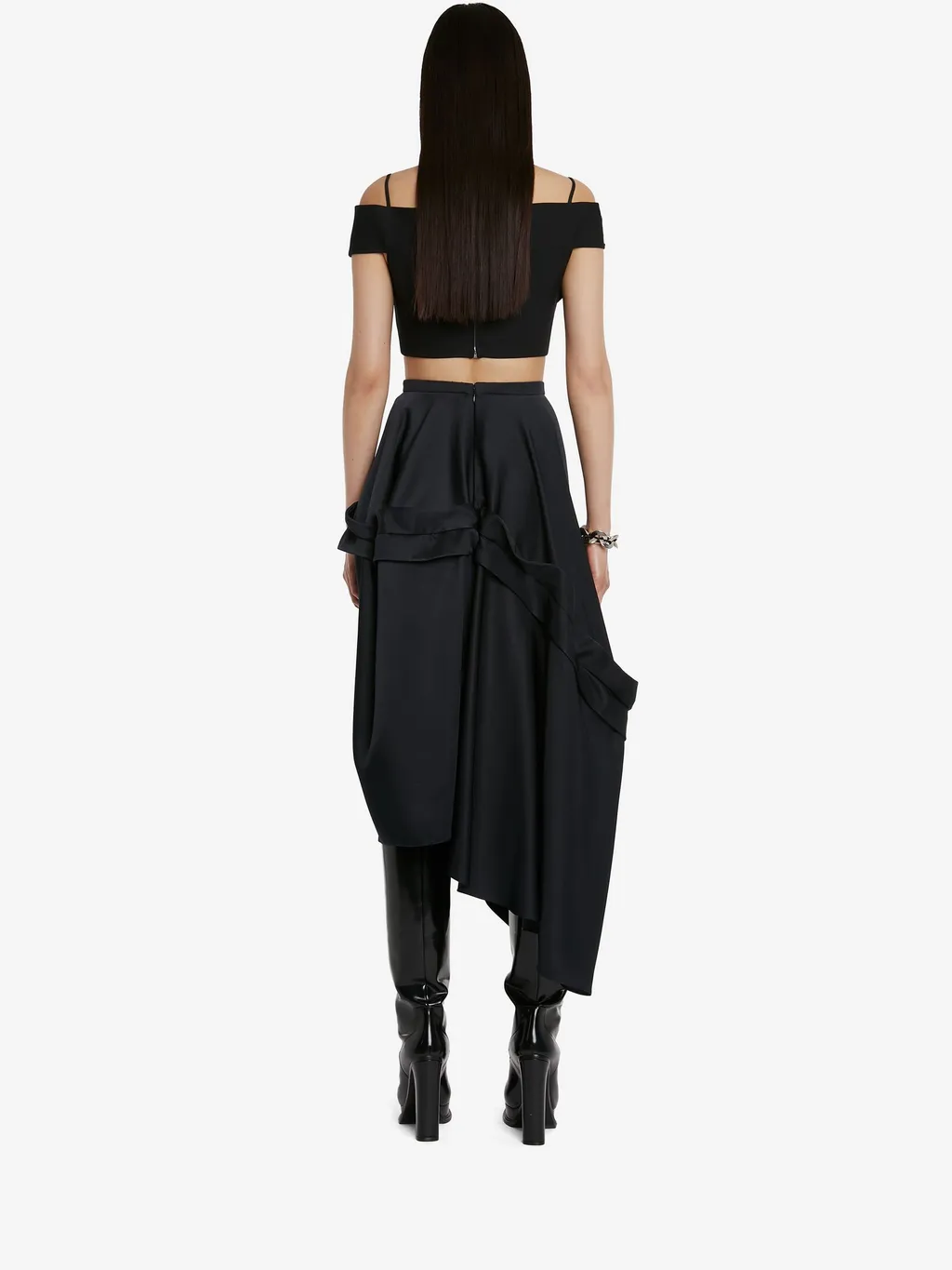 Trompe L'oeil Tailored Crop Top