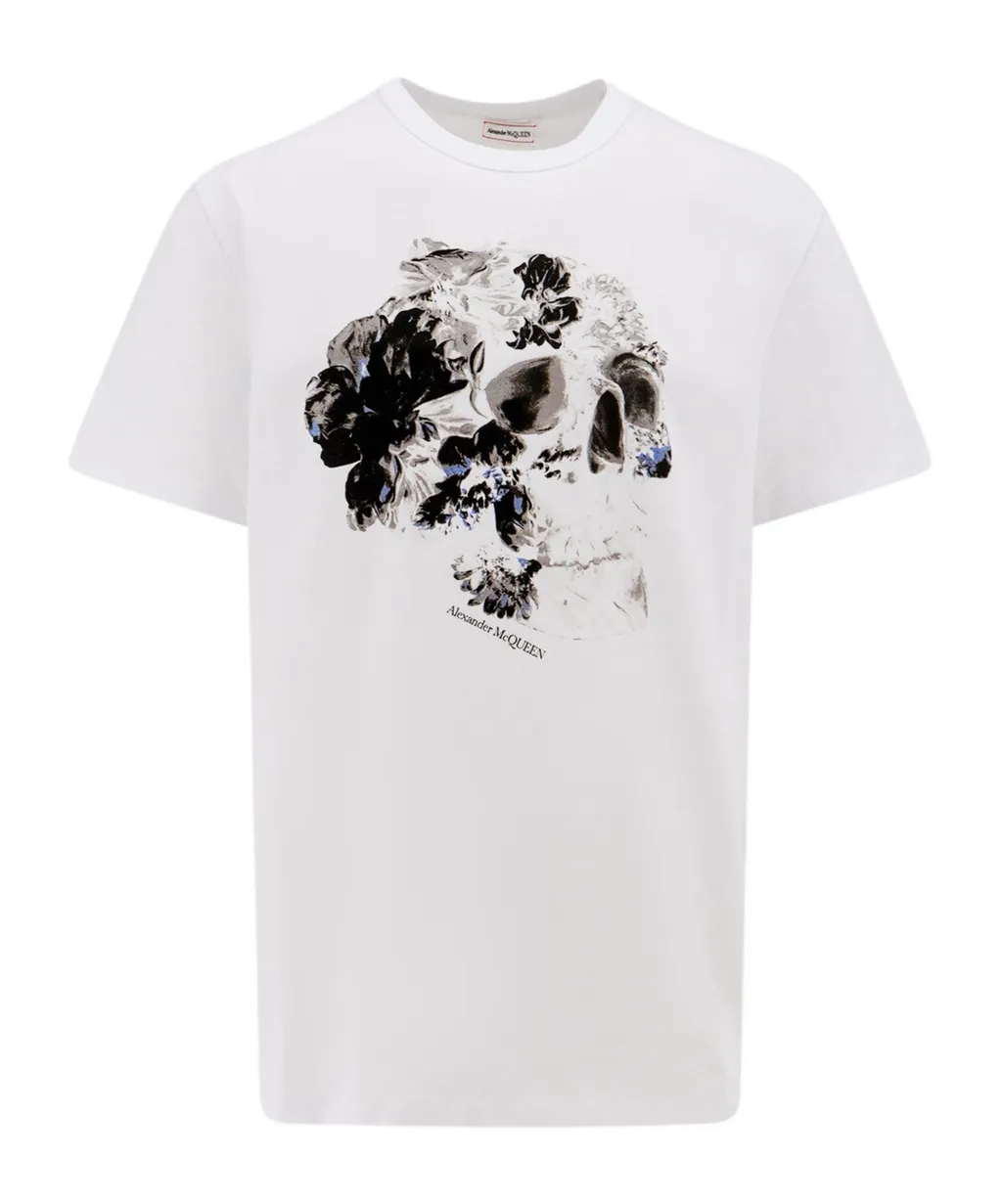 Skull Printed Crewneck T-Shirt