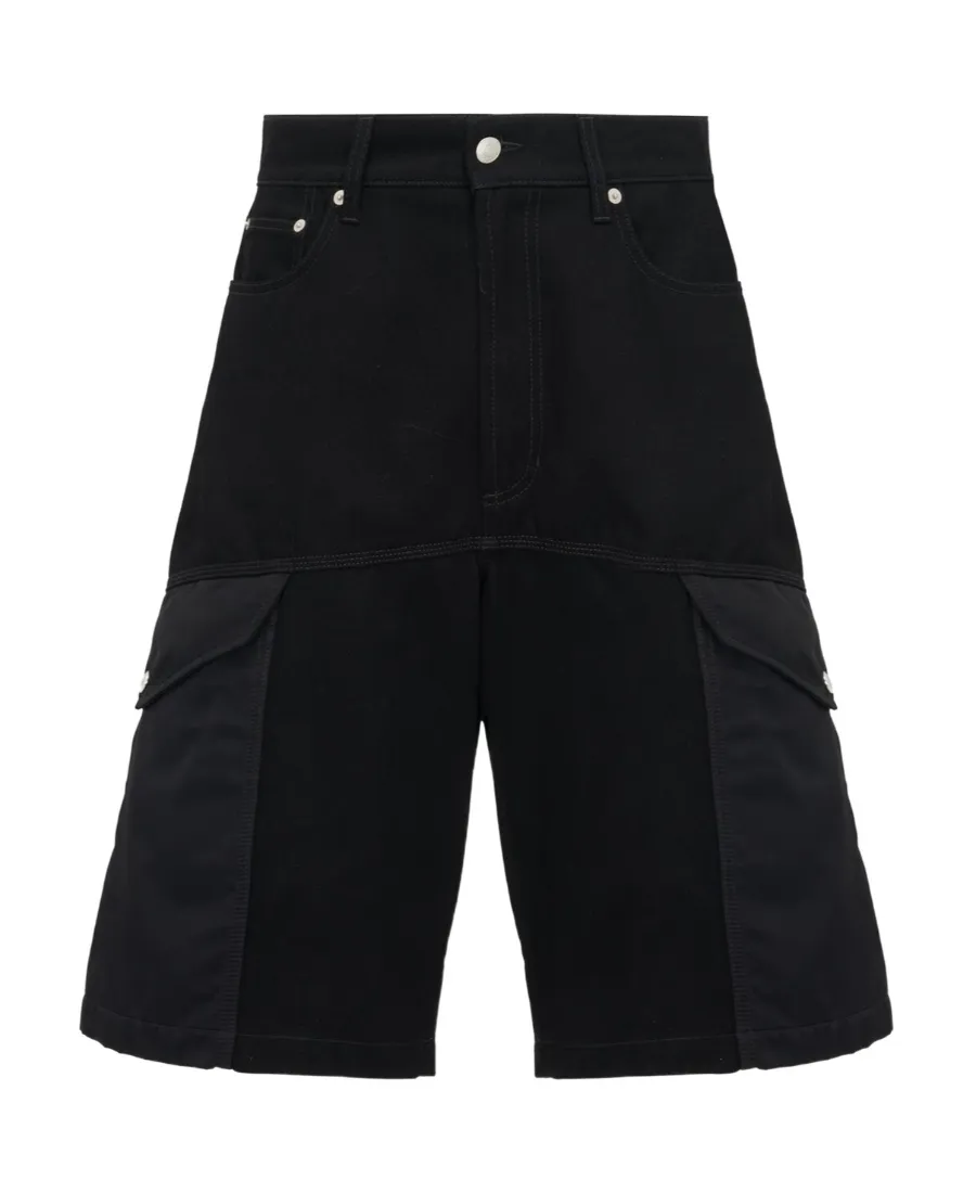 Hybrid Denim Straight Leg Shorts