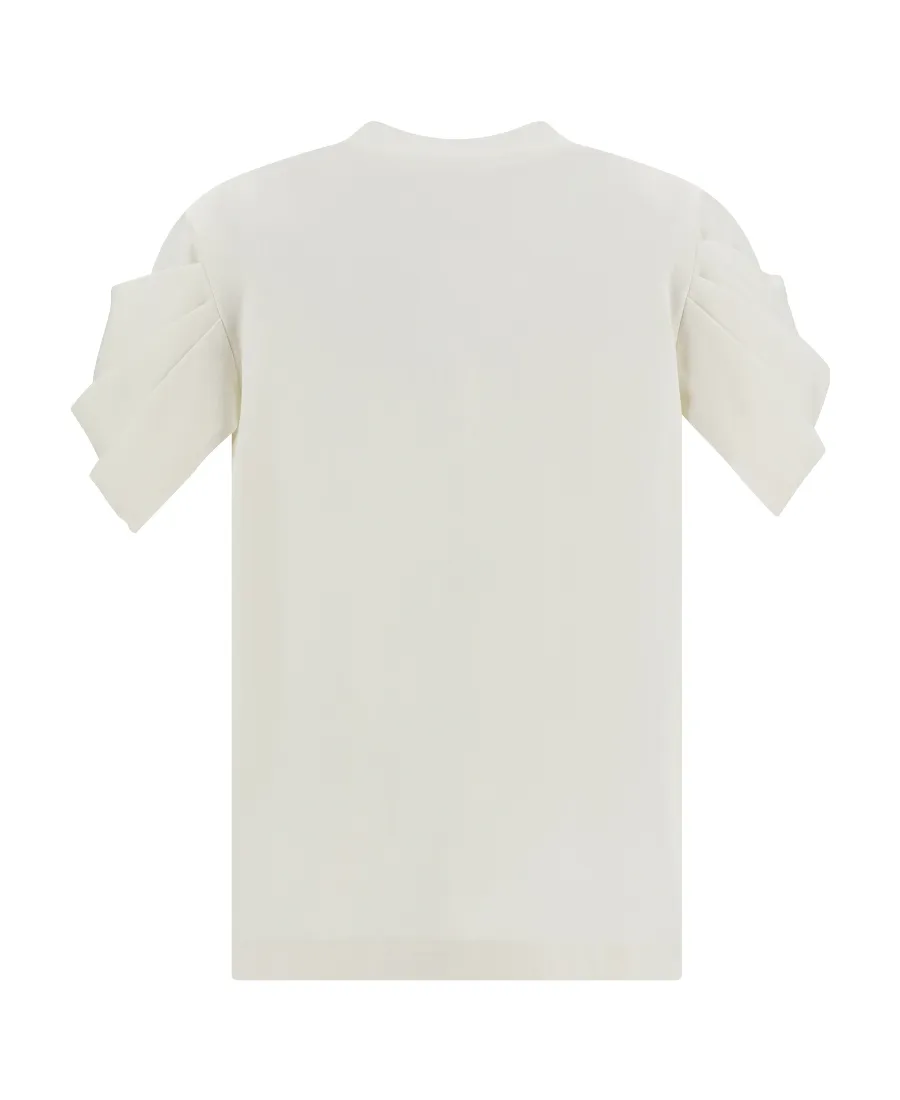 Smock Stitch-Detailed Crewneck T-Shirt