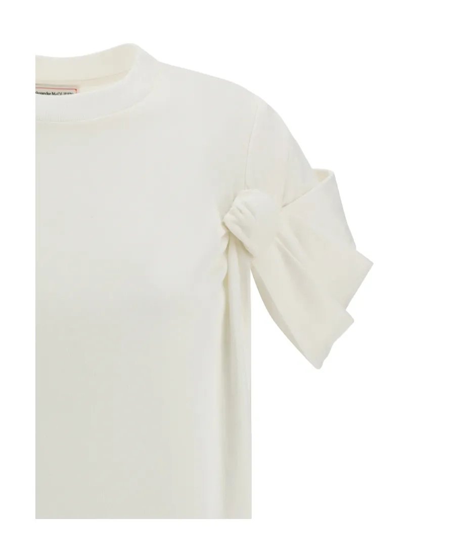 Smock Stitch-Detailed Crewneck T-Shirt