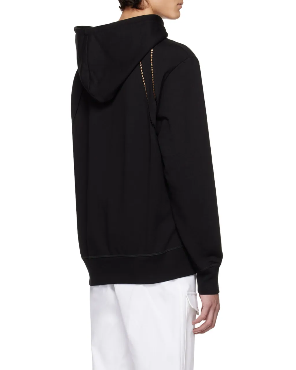 Cut-Out Detailed Drawstring Hoodie