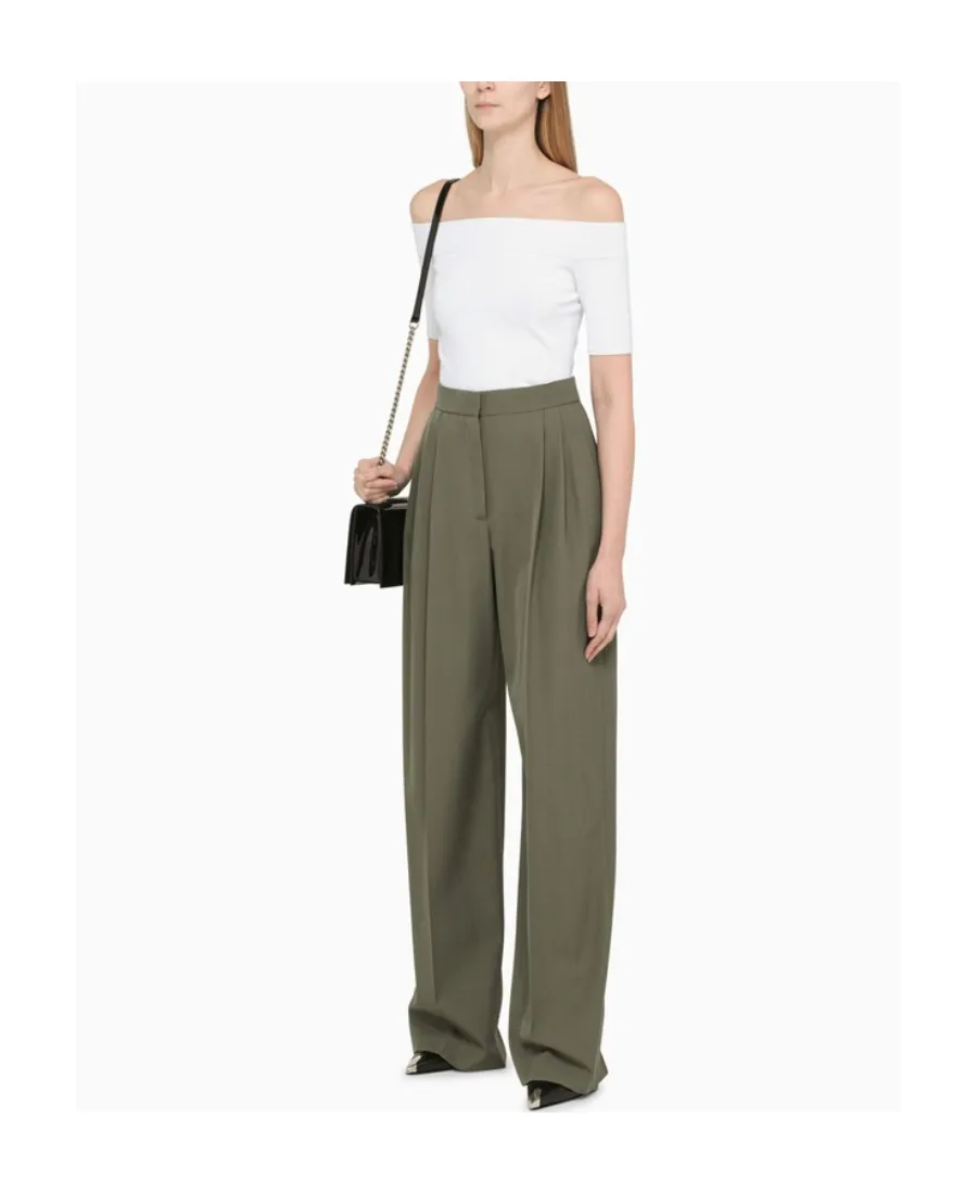Wide-Leg Tailored Trousers