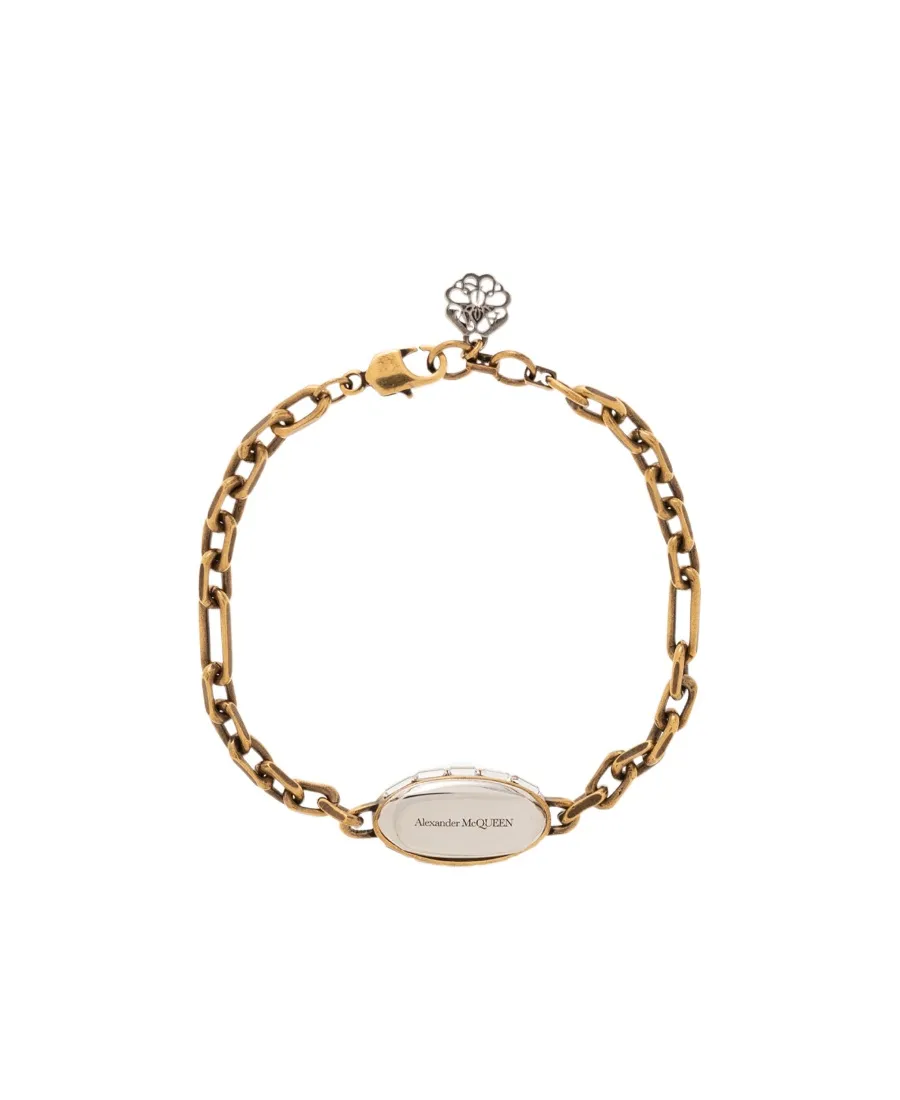 Skull Charm Cuban-Link Chain Bracelet