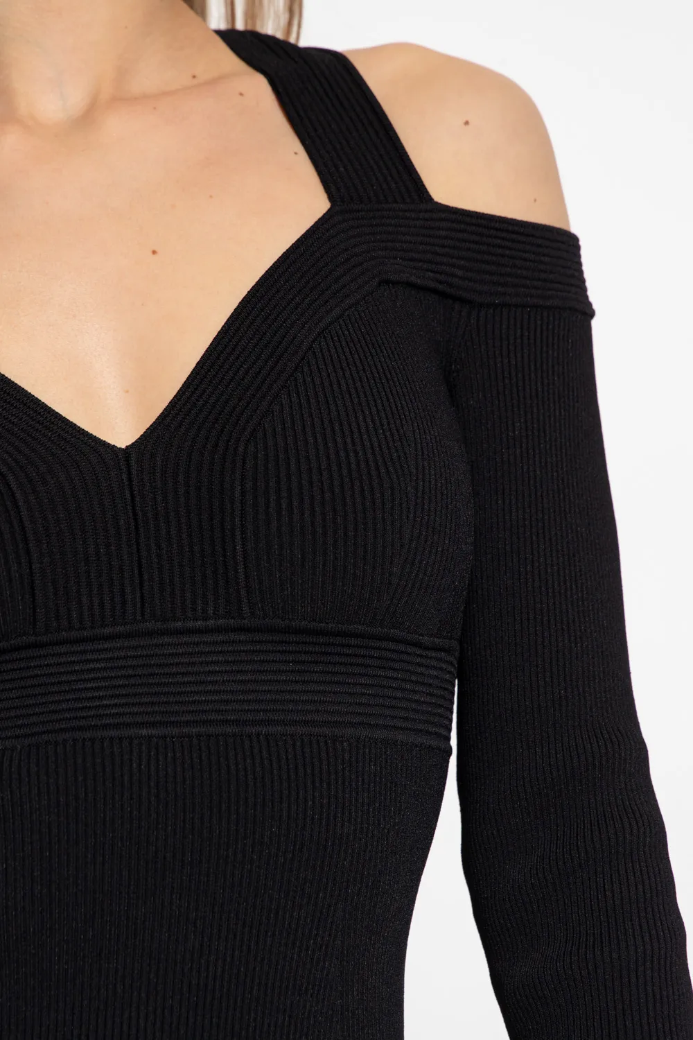 Ruffle Detailed Flared Mini Dress