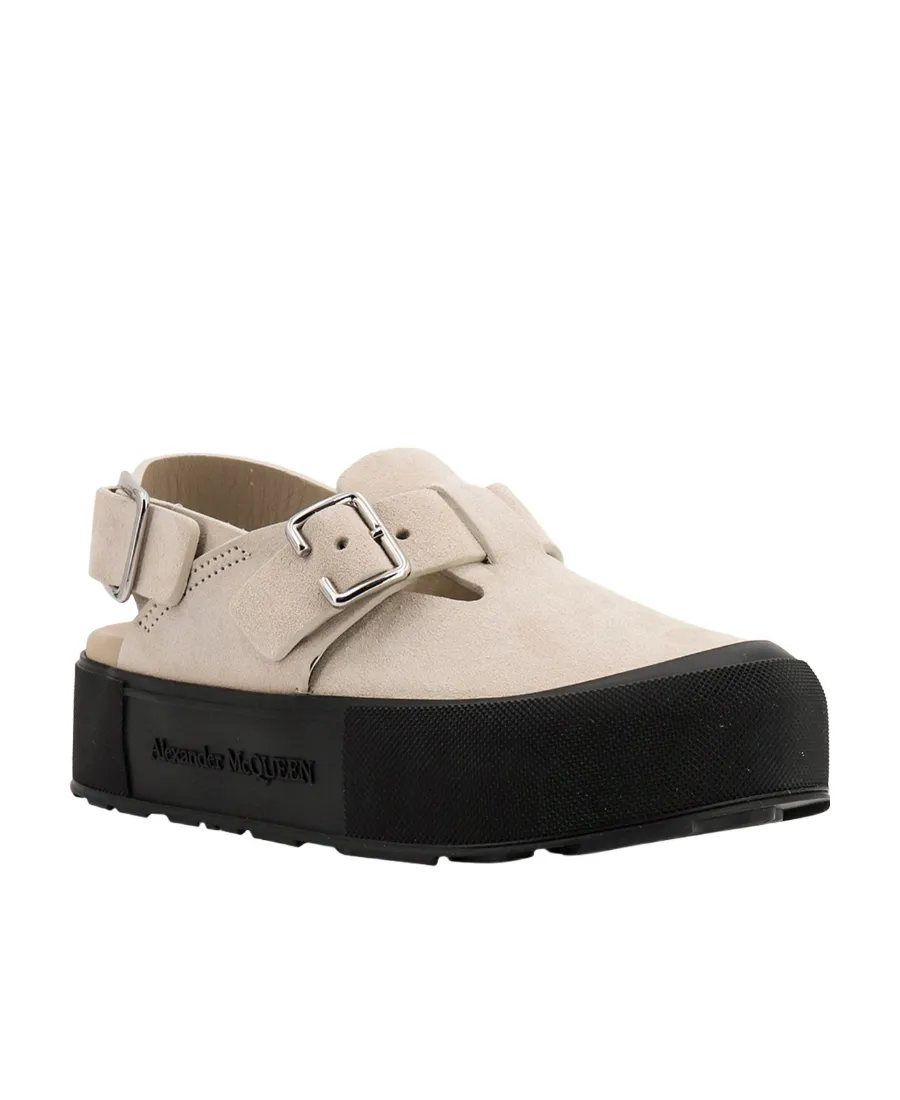 Buckle-Fastened Open-Toe Sandals