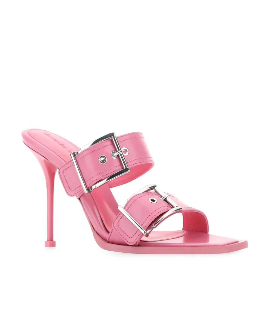 Buckle Detailed Heeled Sandals