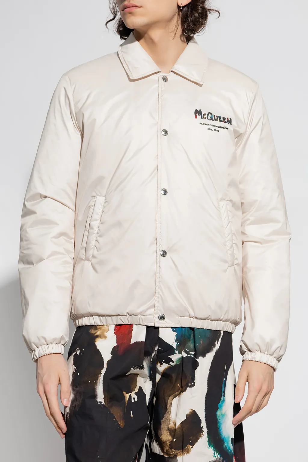 Logo Printed Bomber Jacket