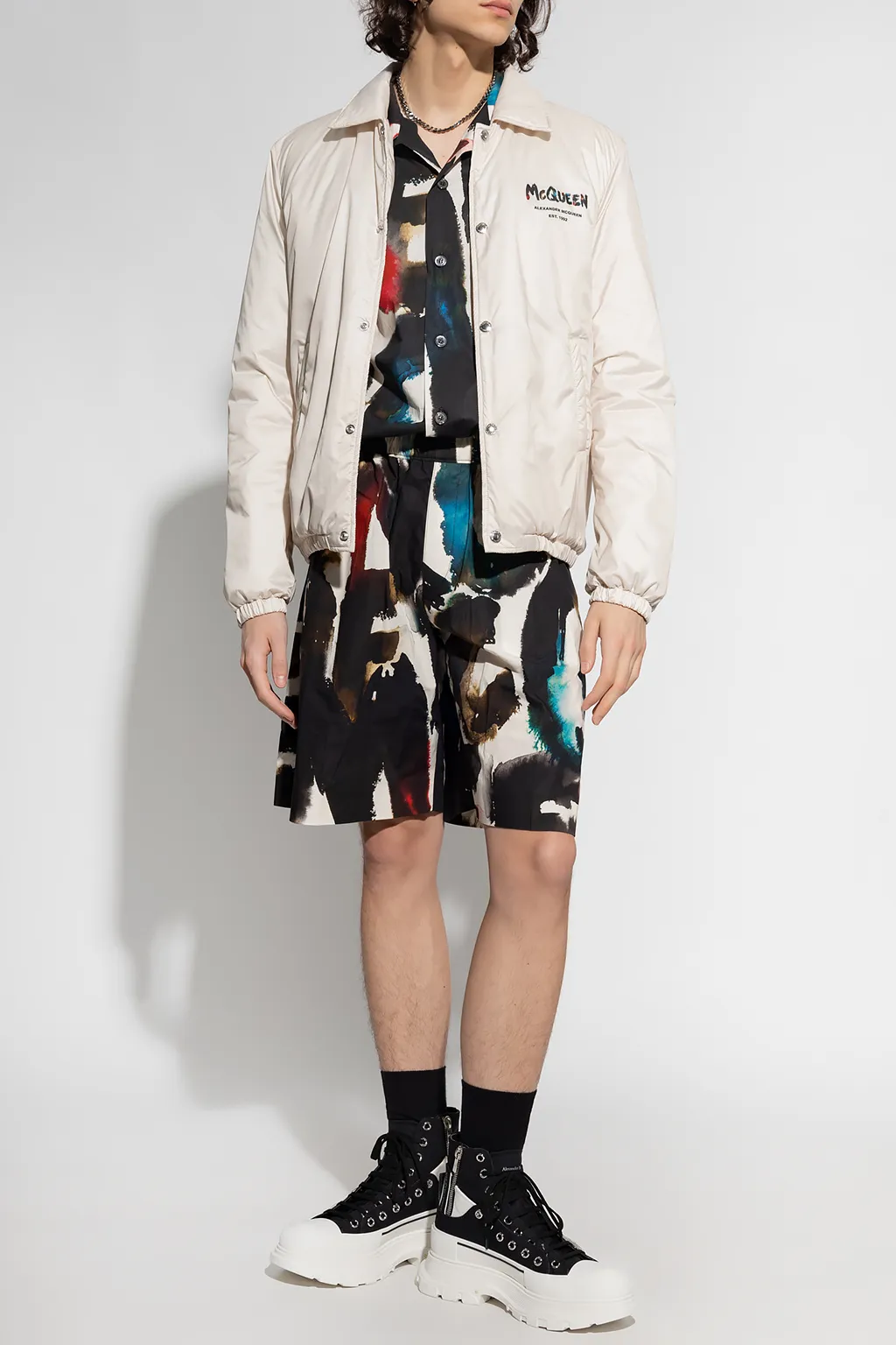 Logo Printed Bomber Jacket