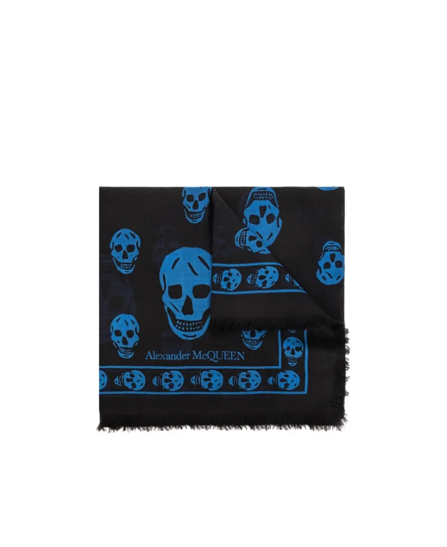 All-Over Skull Printed Scarf