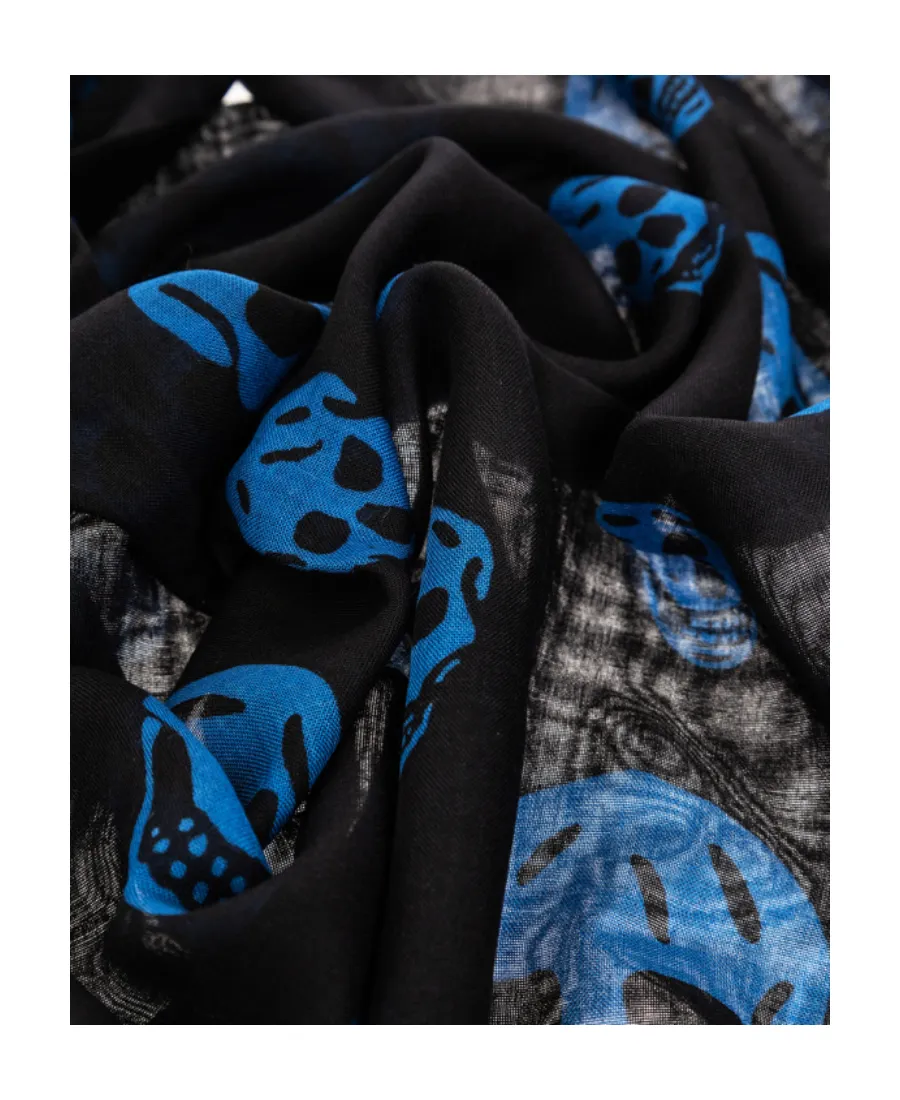 All-Over Skull Printed Scarf