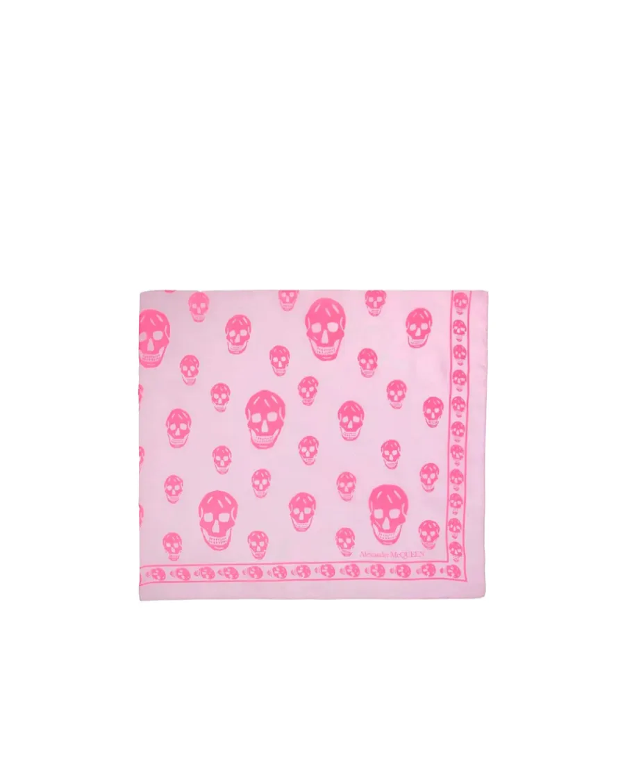 Skull Printed Finished Edges Scarf