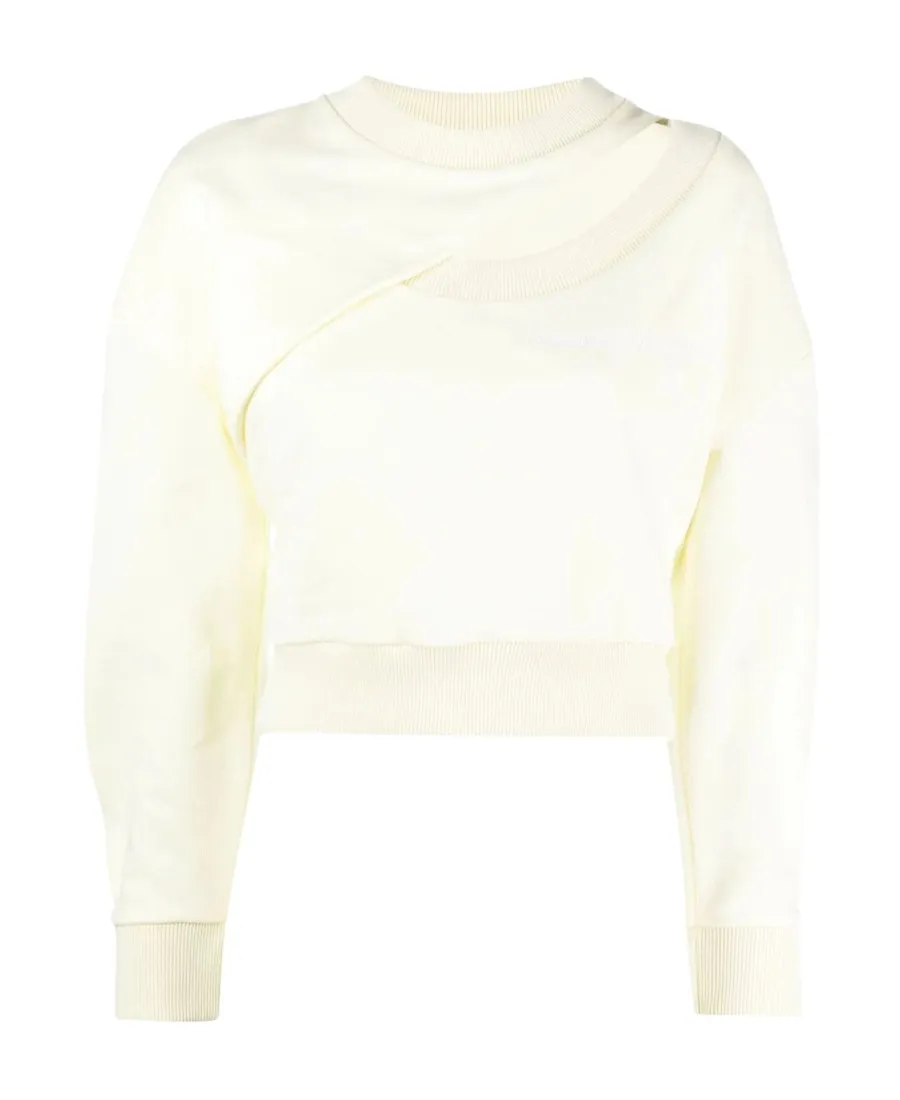 Logo Embroidered Cut-Out Sweatshirt