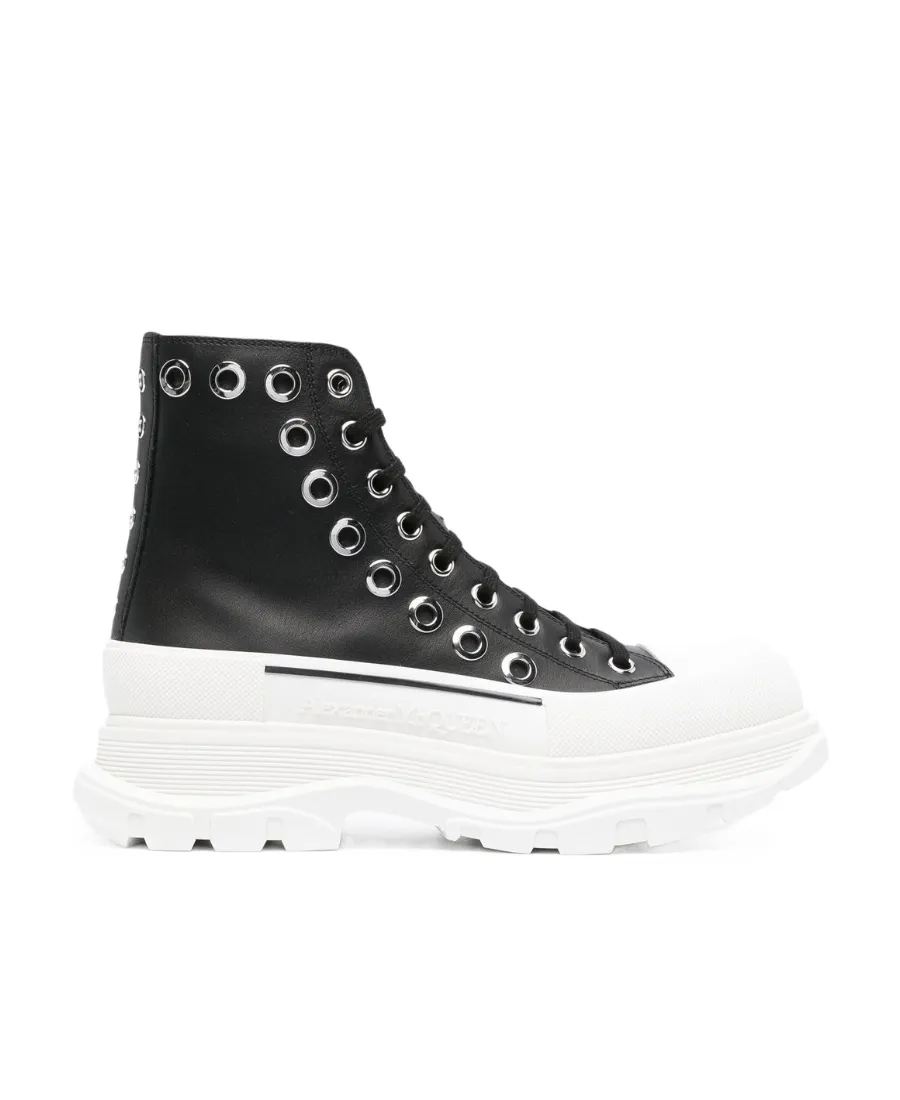 Joey Eyelet-Detailed High Top Sneakers