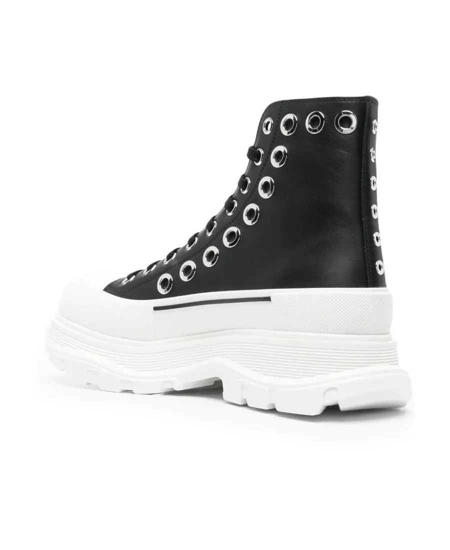 Joey Eyelet-Detailed High Top Sneakers